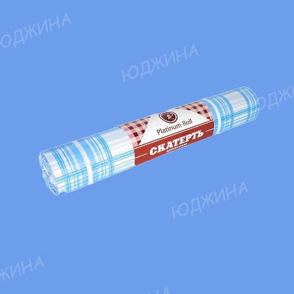 Скатерть одноразовая в рулоне 110*180см  Клетка синяя  (5шт/рул.*20рул) 25мкр.