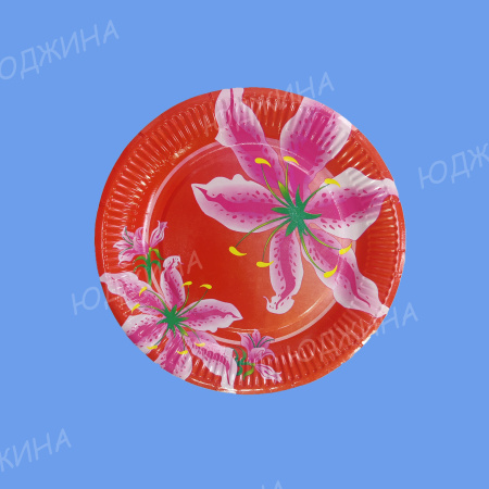 Тарелка бумажная д.230мм "Элегия" (10уп* 50шт)