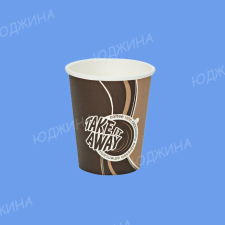 Стакан БУМАЖНЫЙ  350мл Л-Пак "КОФЕ-Take away" для горячих напитков d.90мм (1000шт)