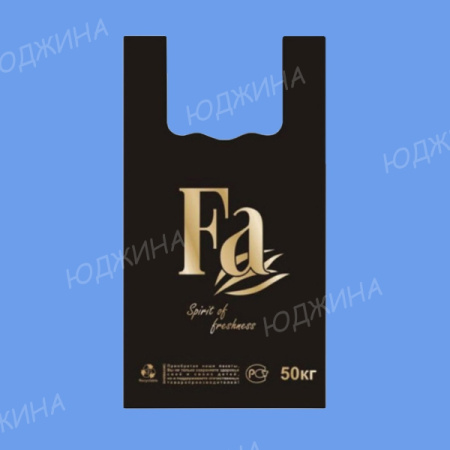 Пакет майка 30*55см  "FA" Черная 8гр  (1000шт.)