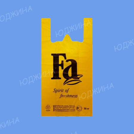 Пакет майка  30*55см  "FA"  Желтая 8гр  (1000шт.)