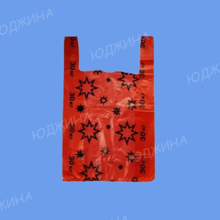 Пакет майка 38*62  "ЗВЕЗДА"  Красная 11,5гр  (1000шт)