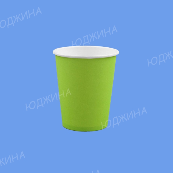 ЮГ/ Стакан Бумажный 250мл  GREEN  однослойный, d.80мм, (1000/50шт)