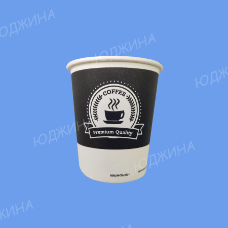 Стакан Бумажный КБ 250мл, d.80мм однослойный,  ПРЕМИУМ (1000/50шт)