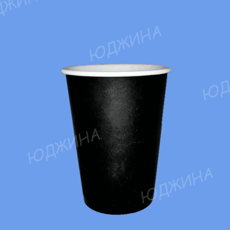 Стакан Бумажный КБ 250мл, d.80мм однослойный, ЧЕРНЫЙ ТЕ (1000/50шт)