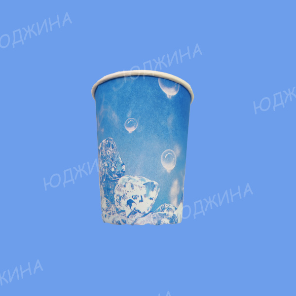 ЮГ/ Стакан Бумажный 250мл  ICE  однослойный, d.80мм, (1000/50шт)