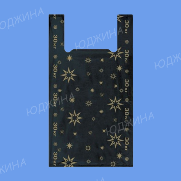 Пакет майка 38*62  "ЗВЕЗДА"  Черная 11,5гр  (1000шт) Пакет майка 38*62  "ЗВЕЗДА"  Черная 11,5гр  (1000шт)