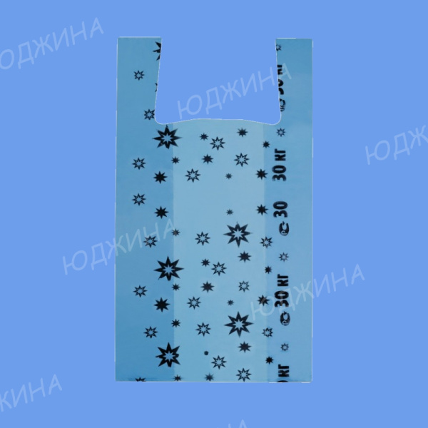 Пакет майка 38*62 "ЗВЕЗДА"  Бирюза 11,5гр  (1000шт)