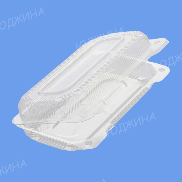 У-Ю/Контейнер с крышкой К-19/08 ПЭТ размер 190*80*40 мм (400шт)