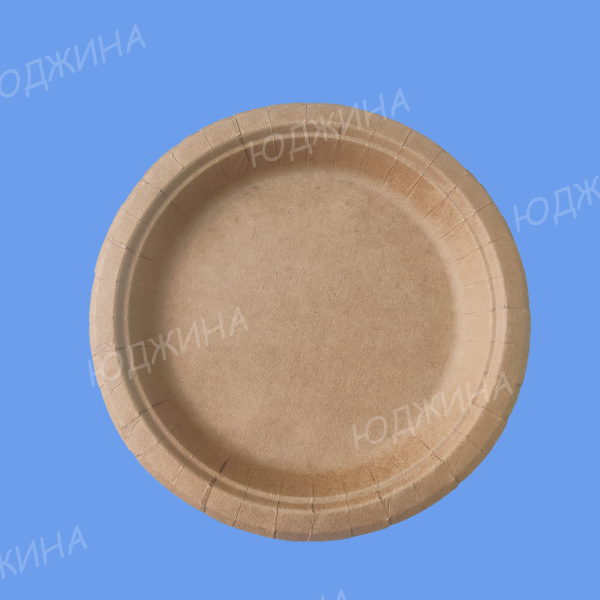 Тарелка картонная d.235мм глубокая круглая крафт (20уп*50шт) (1000)